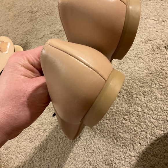 STUART WEITZMAN Landon Pointed Toe Ballet Flat - Adobe/ Black - Picture 6 of 9